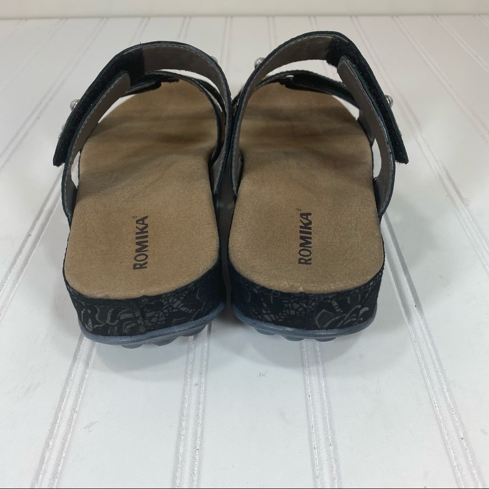 Romika Fidschi 62 Black leather sandal - Picture 6 of 8
